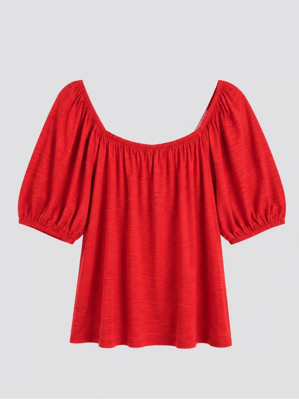 Old Navy Womens Peasant Top Large Cottage Bohemian Prairie Coastal Beachy Red